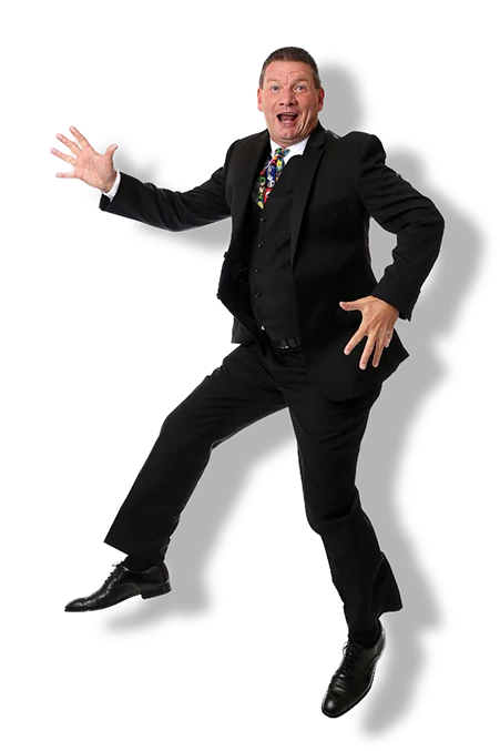 Christopher the Magician mid-performance